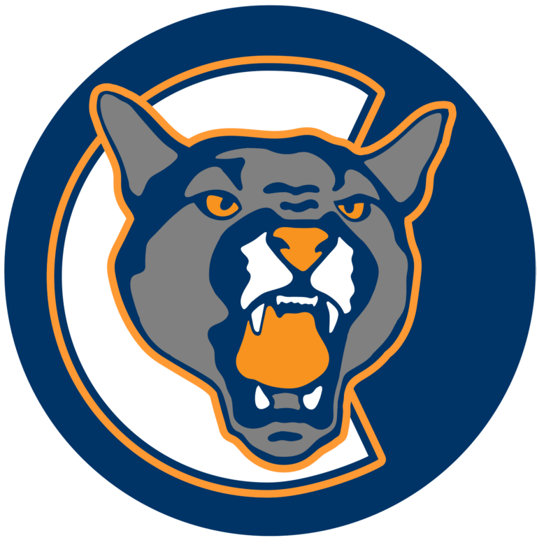 Cincinnati Cougars Logo on Blue Circle