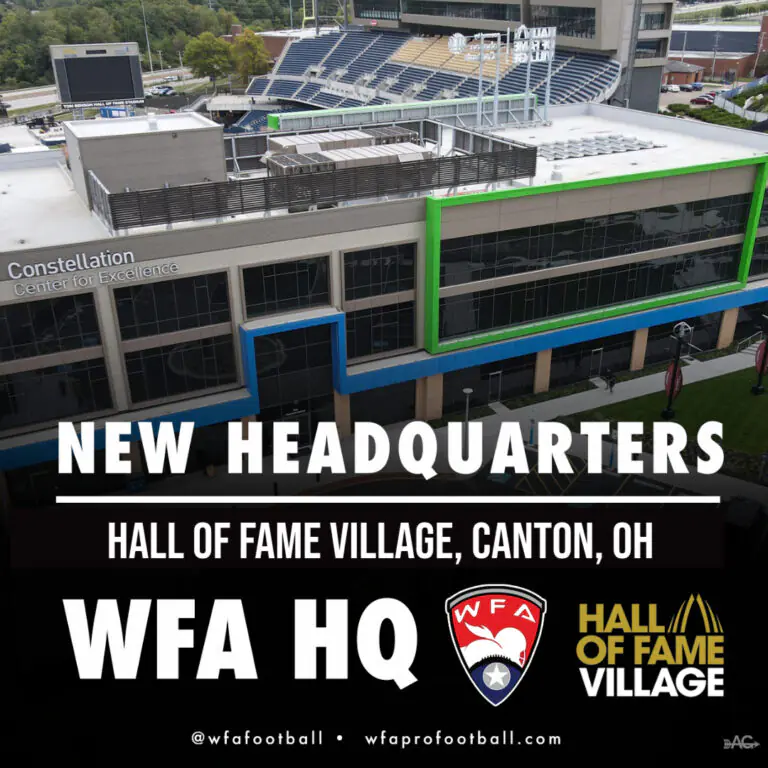 Women’s Football Alliance Announces New Headquarters at Hall of Fame Village in Canton, Ohio