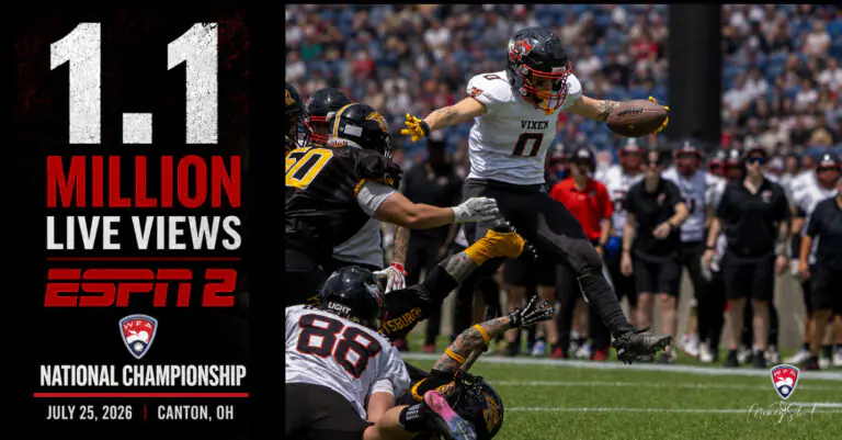 WFA PRO NATIONAL CHAMPIONSHIP GAME DRAWS 1.1 MILLION LIVE VIEWERS ON ESPN2, SETTING NEW VIEWERSHIP RECORD
